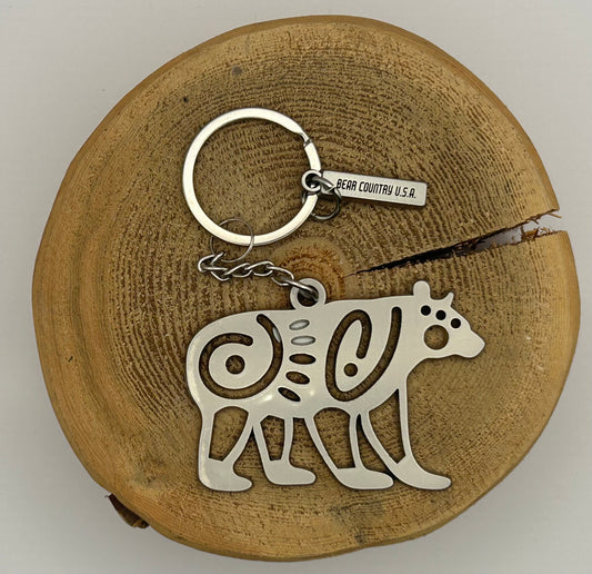 Keyring-Bear w/ Paw Cutout/BCU - 450 - 902-01500095