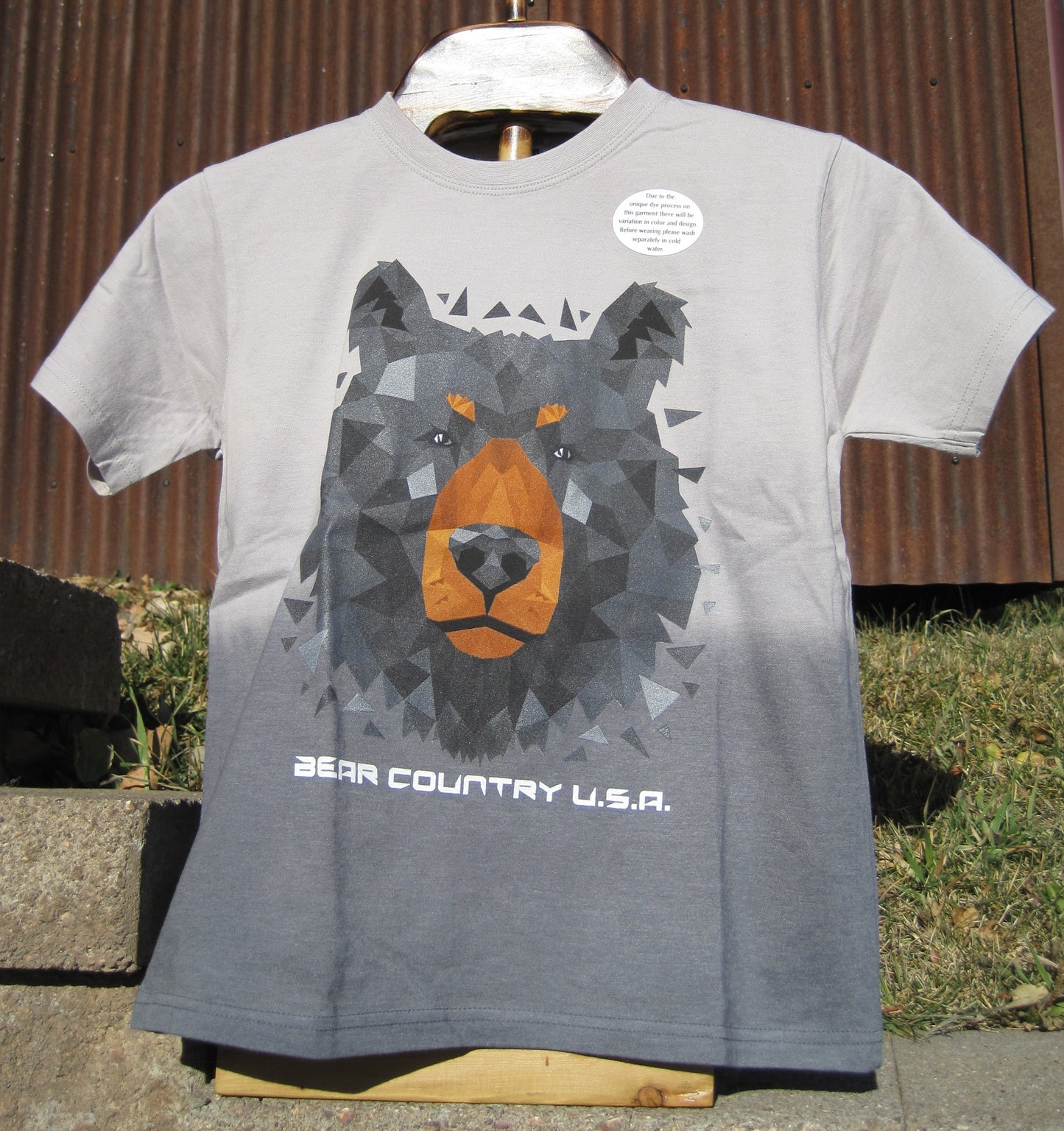 SALE- Tee, Youth Ombre - Bear Head, Low Poly