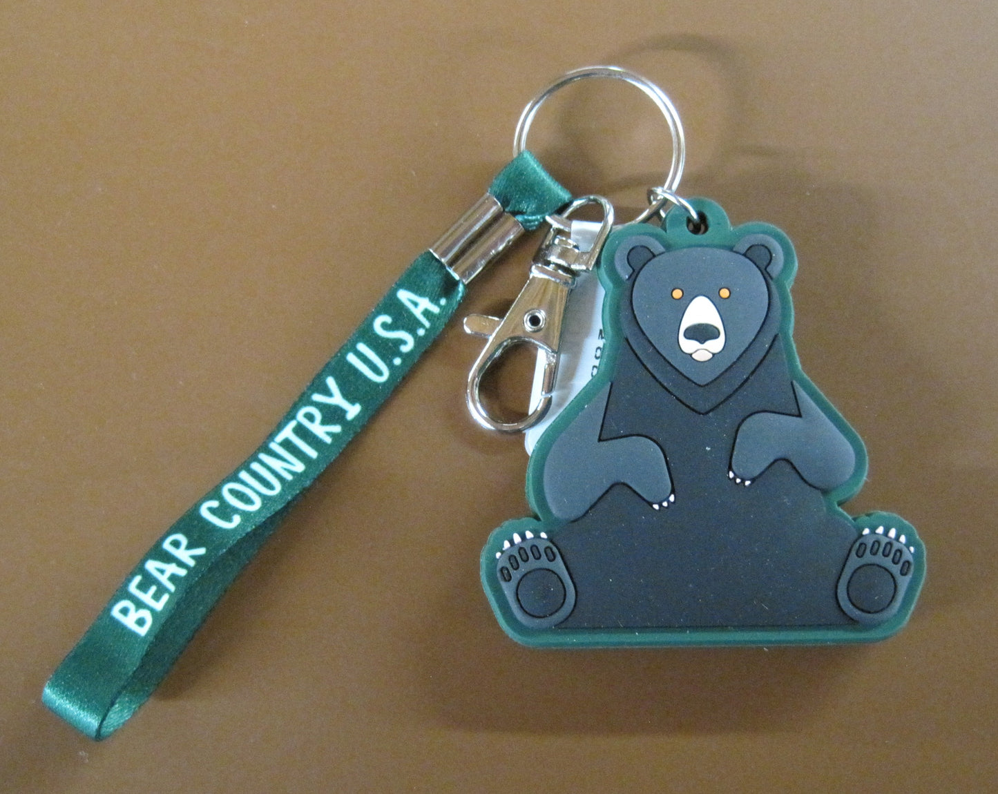 Key Chain, Bear PVC W/Strap & Hook