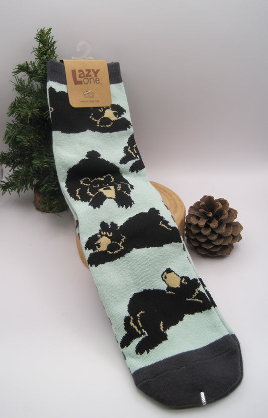 Sock, Crew Adult, Bearly Awake