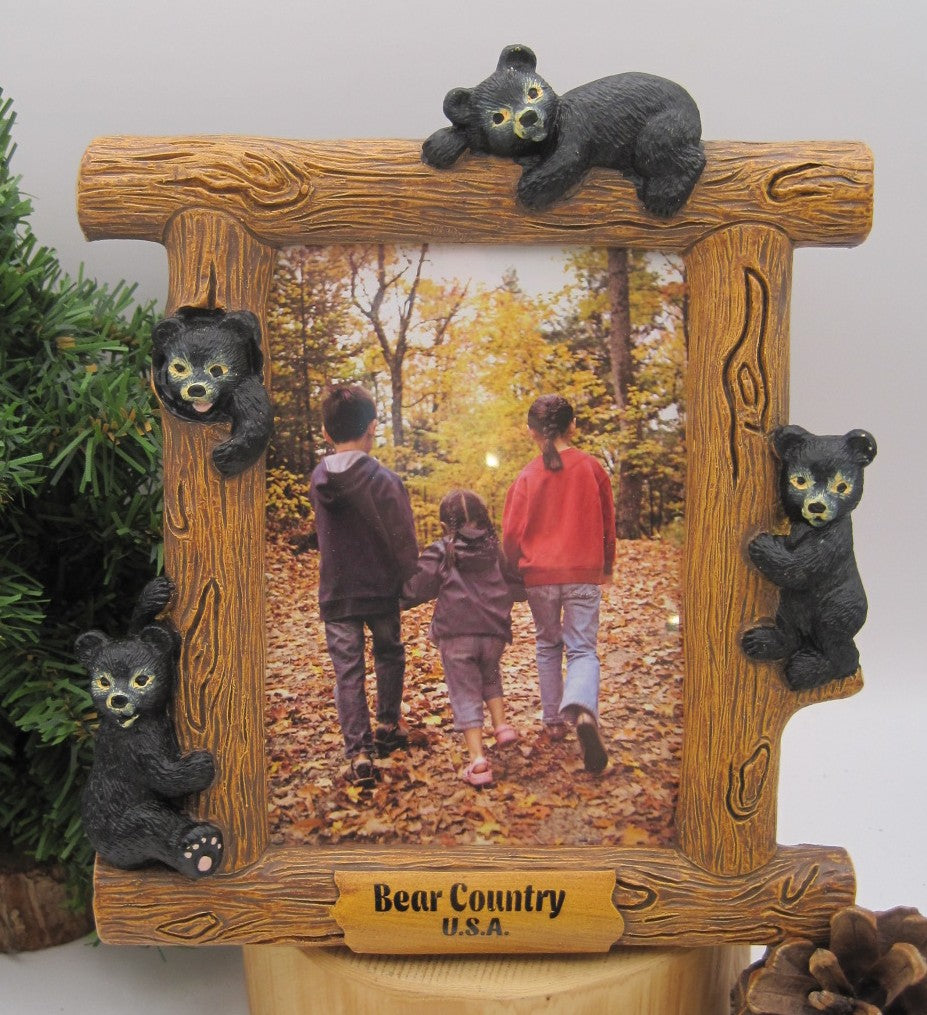Photo Frame- Bears On Logs