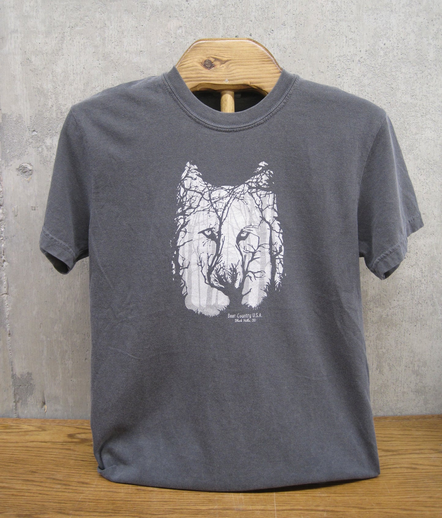 Tee - Adult, Wolf Head in Trees BHSD