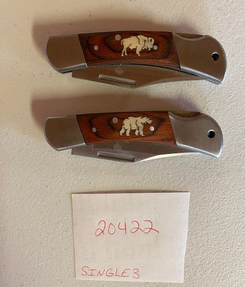 Knife-Medium Single Blade Wood/Metal