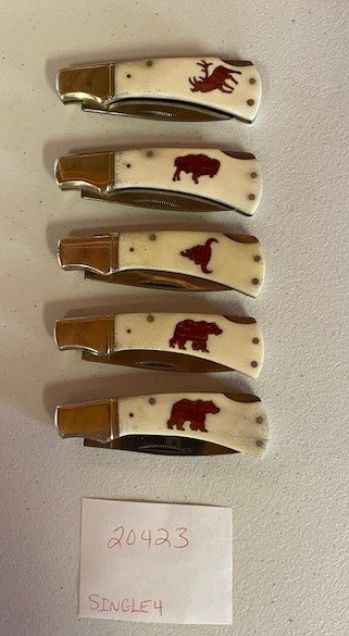 Knife-Medium Single Blade Bone/Metal